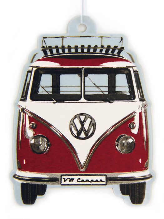 VW Bus Car Home Campervan Air Freshener - Vanilla/RD