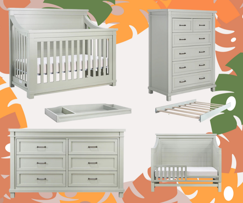 Appleseed Rowan 4 Piece Nursery Set Sage