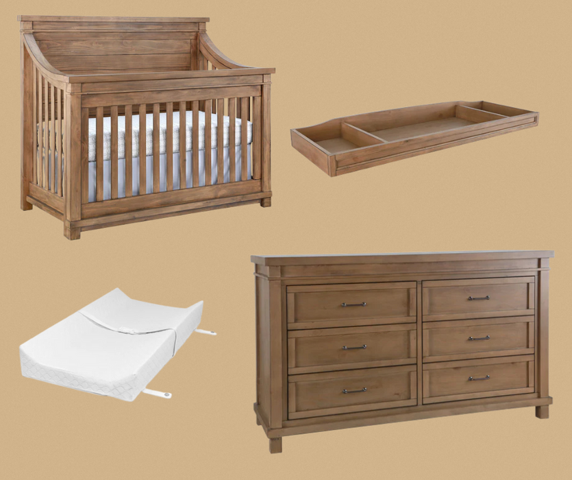 Appleseed Rowan 4 Piece Nursery Set Sandwash