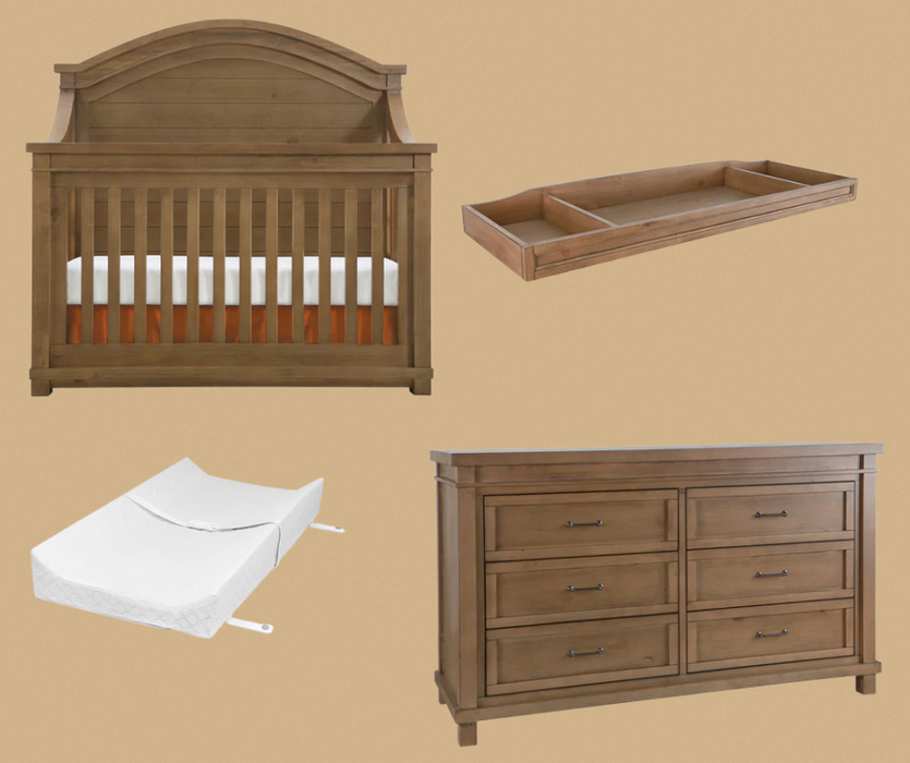 Appleseed Rowan 4 Piece Nursery Set Sandwash