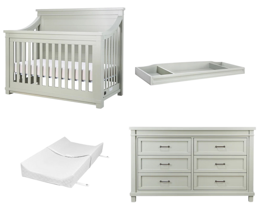 Appleseed Rowan 4 Piece Nursery Set Sage