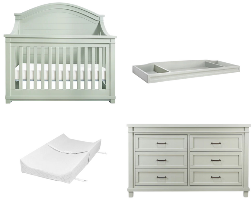 Appleseed Rowan 4 Piece Nursery Set Sage