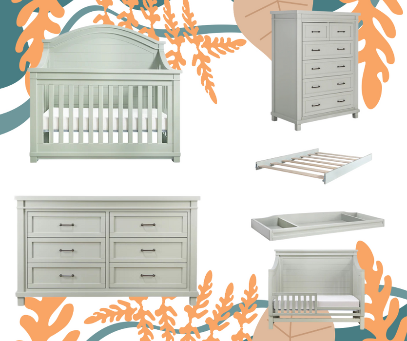 Appleseed Rowan 4 Piece Nursery Set Sage