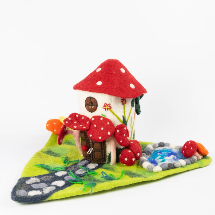 Magic Mushroom Felt Fairy PlayHouse
