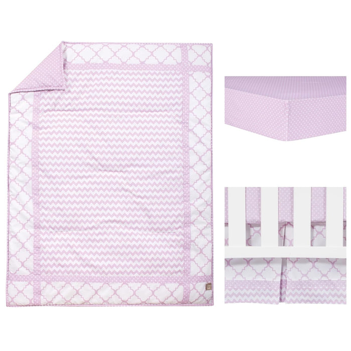 Trend Lab Orchid Bloom 3-pc. Crib Bedding Set