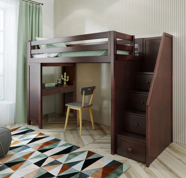 Jackpot Deluxe Staircase Loft Bed Study