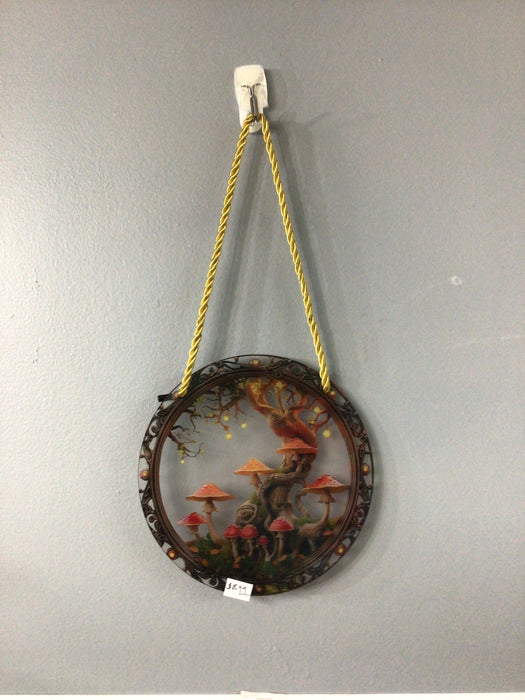 Black Mushroom Wall Hanging