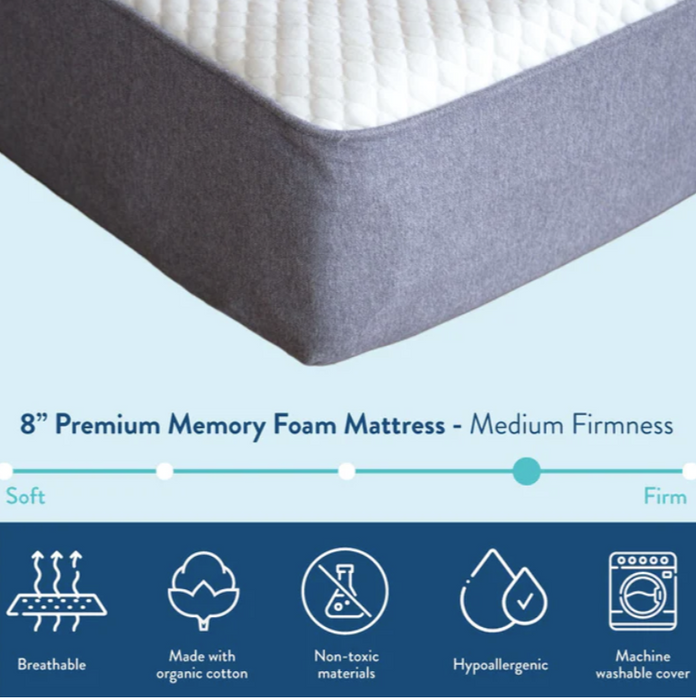 Maxtrix 8-Inch Premium Queen Memory Foam Mattress