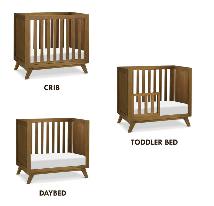 Otto 3-in-1 Convertible Mini Crib with 4" Mattress