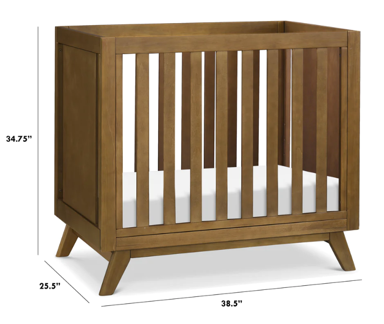 Otto 3-in-1 Convertible Mini Crib with 4" Mattress