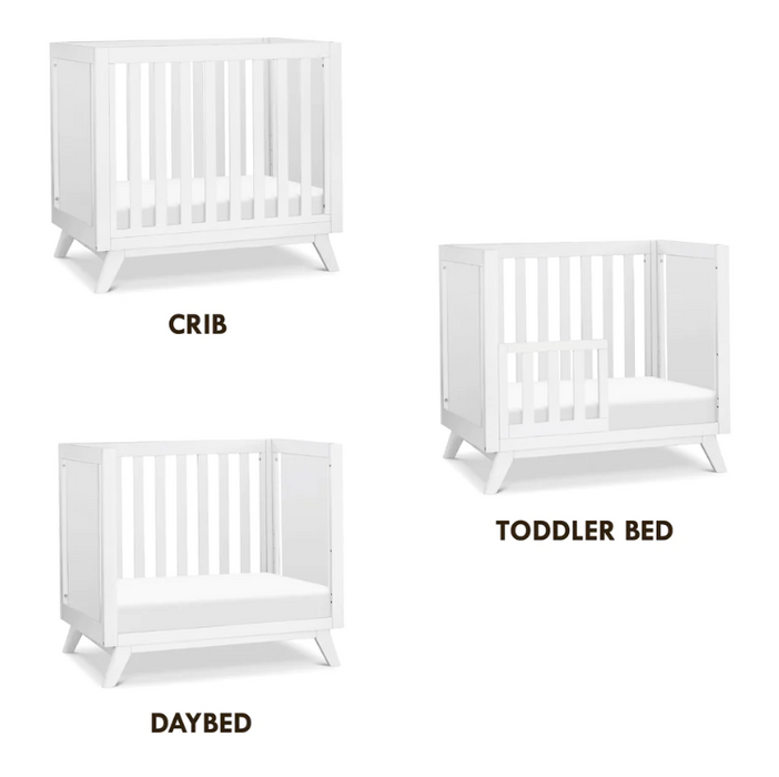 Otto 3-in-1 Convertible Mini Crib with 4" Mattress