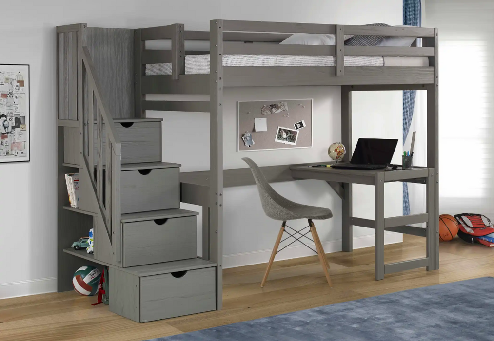 Innovations Twin Size Staircase Loft Bed with Desk**400lbs Rating