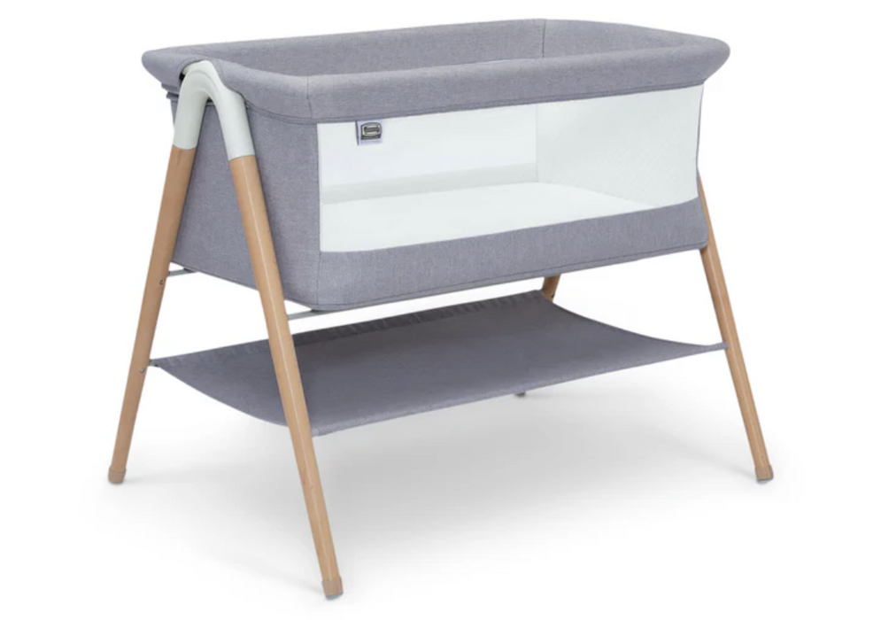 Simmons Kids Koi by the Bed Bassinet with Natural Beechwood Legs