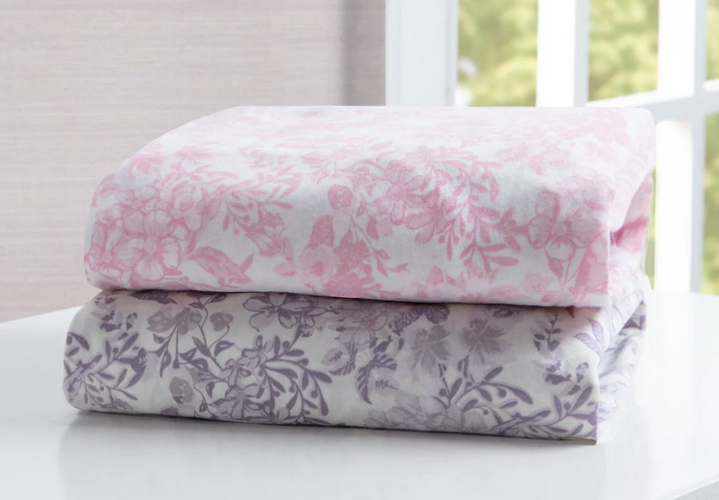 Pastel Floral Fitted Crib Sheets - 2 Pack