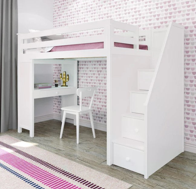 Jackpot Deluxe Staircase Loft Bed Study