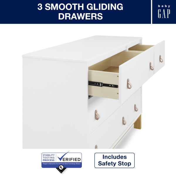 babyGap Legacy 6 Drawer Dresser with Leather Pulls and Interlocking Drawers