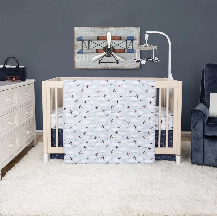 Sammy & Lou Adventure Awaits Air Traveler 3-Piece Baby Nursery Crib Bedding Set