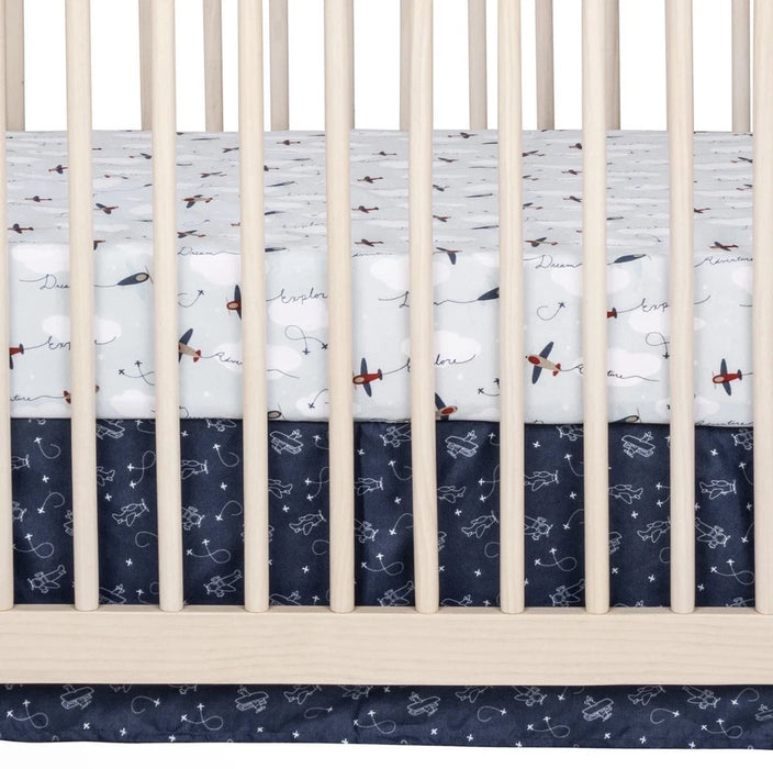 Sammy & Lou Adventure Awaits Air Traveler 3-Piece Baby Nursery Crib Bedding Set