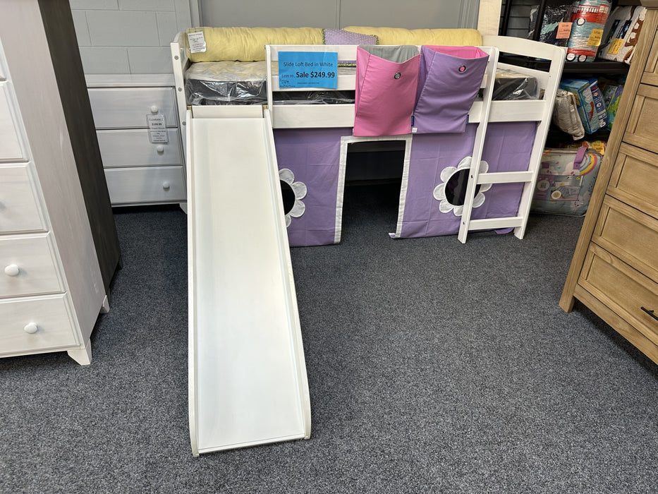 Clearance Canal House Twin Loft Bed with Slide
