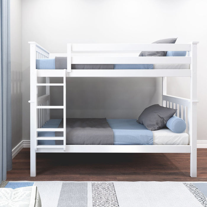 M3 Twin over Twin Slat Bunk with Straight Ladder + Slat Rolls 400 lbs rating on each bed