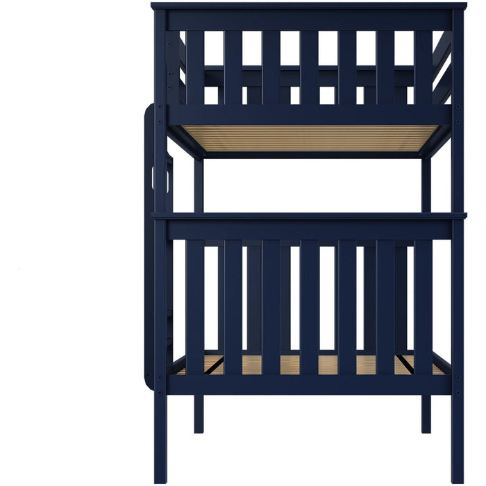 M3 Twin over Twin Slat Bunk with Straight Ladder + Slat Rolls 400 lbs rating on each bed