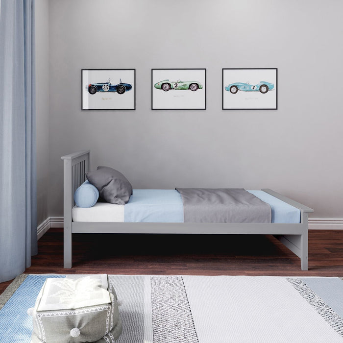 M3 Twin Bed with Slat Headboard & Foot Panel + Slat Roll 400Lbs Rating