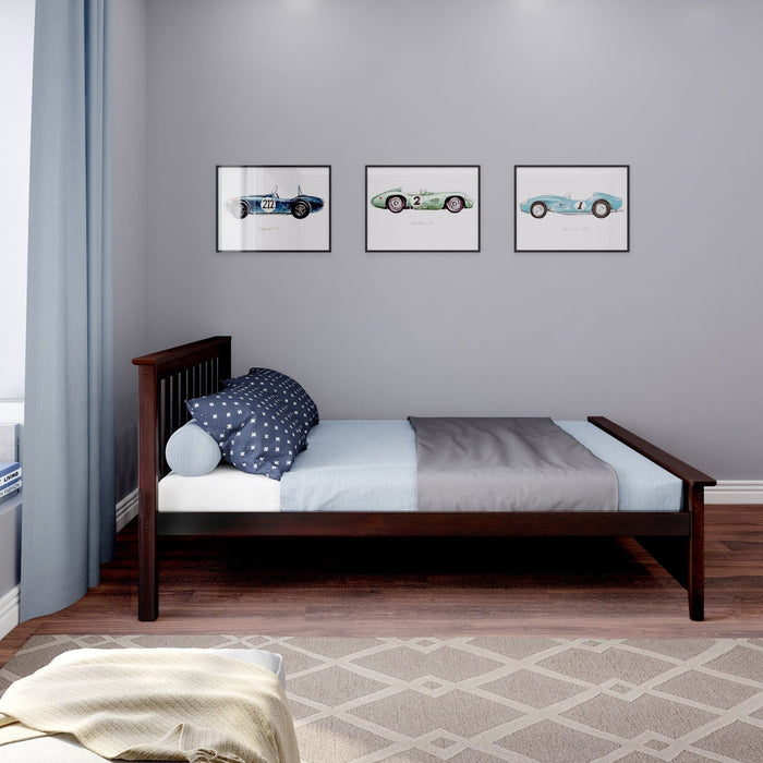 M3 Full Bed with Slat Headboard & Foot Panel + Slat Roll 400lbs rating