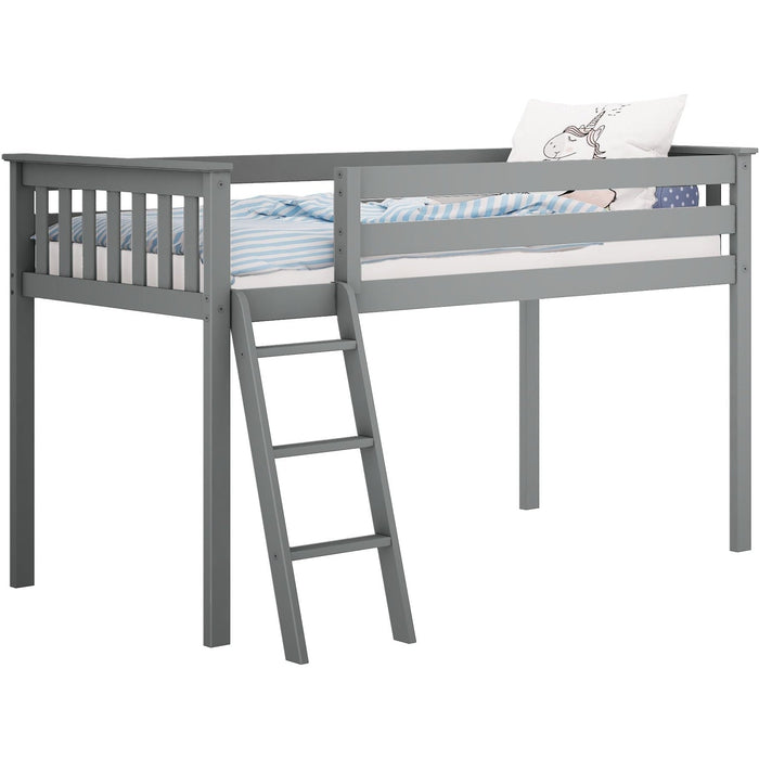 M3 Low Loft Bed with Angle Ladder *400 lbs rating