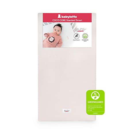 Babyletto Coco Core Crib Mattress, Smart Water Repellent Cover, Naturally Firm Coconut Core, Greenguard Gold Certified
