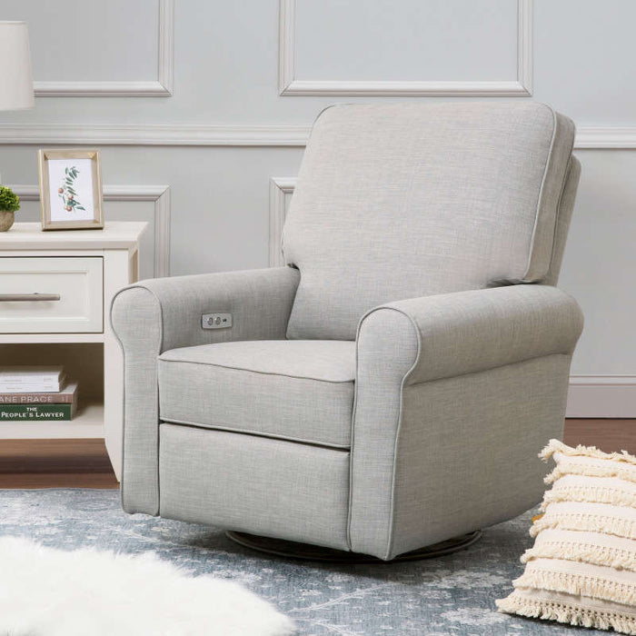 Monogram Power Monroe Recliner and Swivel Glider in Eco-Performance Fabric with USB port | Water Repellent & Stain Resistant