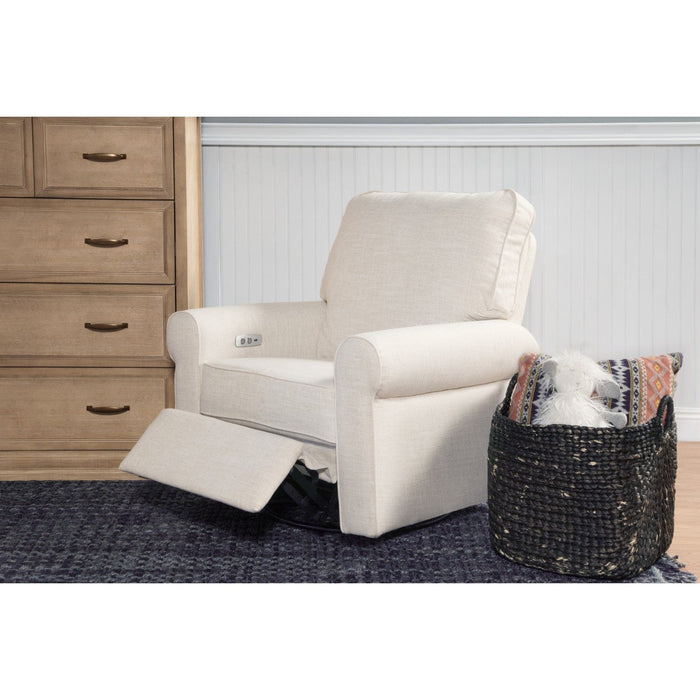 Monogram Power Monroe Recliner and Swivel Glider in Eco-Performance Fabric with USB port | Water Repellent & Stain Resistant