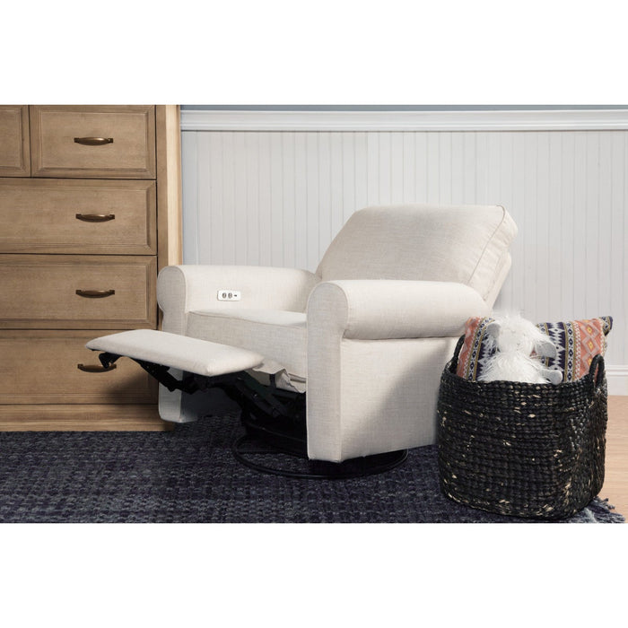 Monogram Power Monroe Recliner and Swivel Glider in Eco-Performance Fabric with USB port | Water Repellent & Stain Resistant