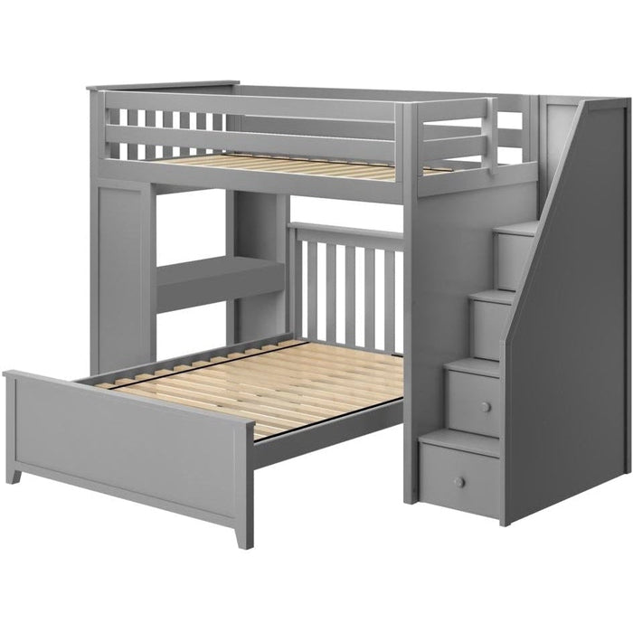 Jackpot Deluxe Staircase Loft Bed Desk + Full Bed