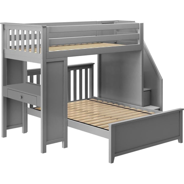 Jackpot Deluxe Staircase Loft Bed Desk + Full Bed