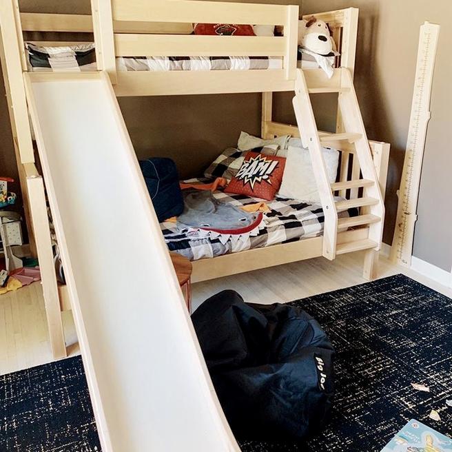 Maxtrix Twin over Full Medium Bunk Bed + Slide (800 Lbs. Rating)