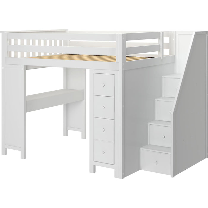 Jackpot Deluxe Full Size Loft with Staircase + Desk + Storage