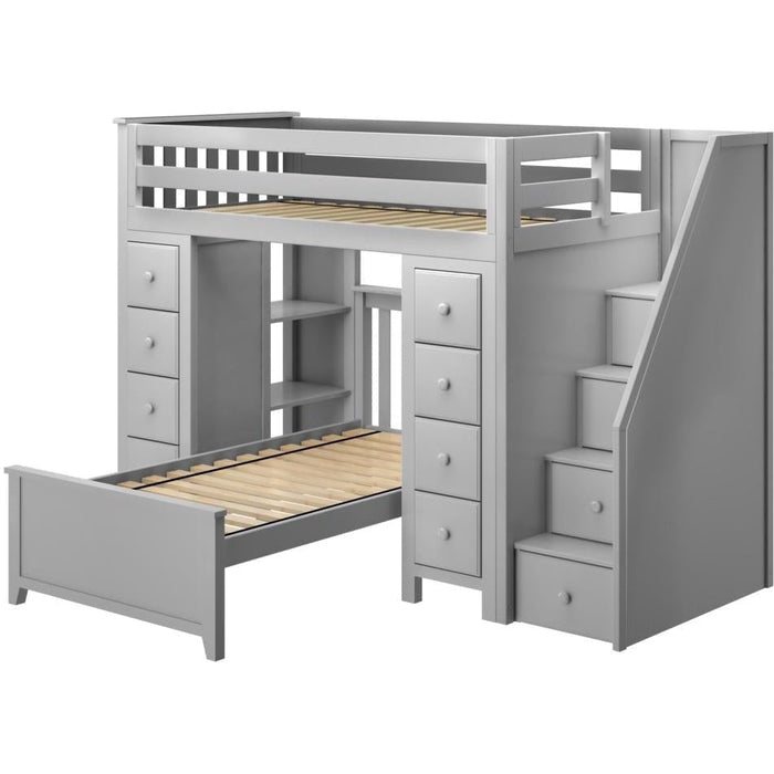 Jackpot Deluxe Staircase Loft Bed Storage Storage + Twin Bed