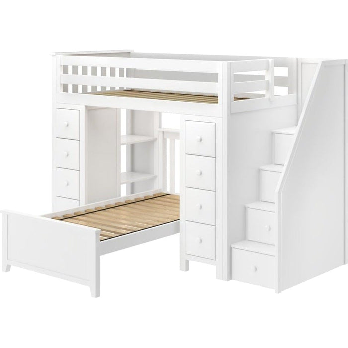 Jackpot Deluxe Staircase Loft Bed Storage Storage + Twin Bed