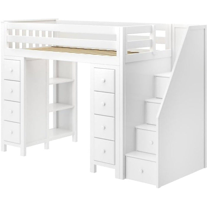 Jackpot Deluxe Staircase Loft Bed Storage + Storage