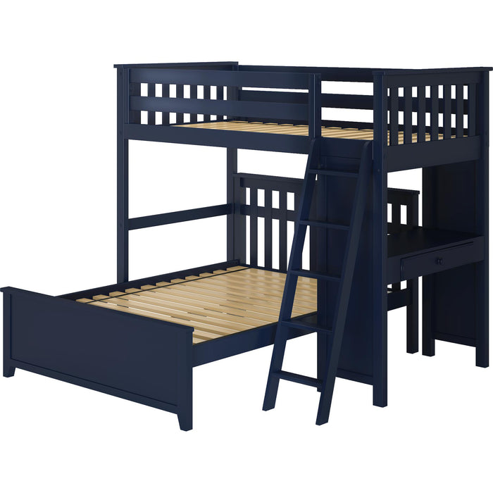 Jackpot Deluxe Leg Loft Bed Study + Full Bed