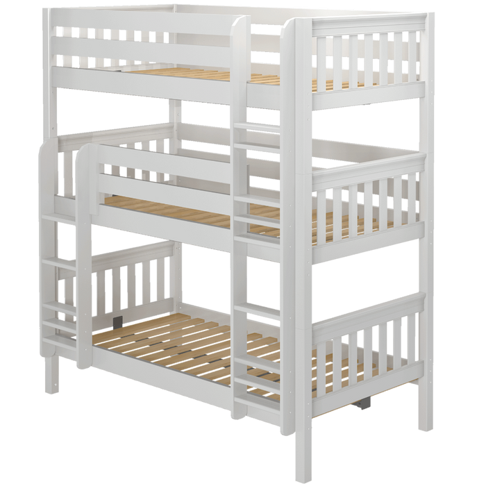 Maxtrix Twin Triple Bunk Bed with Ladder (800 Lbs. Rating)