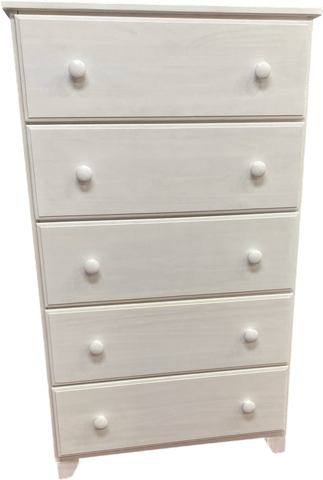 Clearance Molly Monkey Signature 5 Drawer Dresser in White Wash