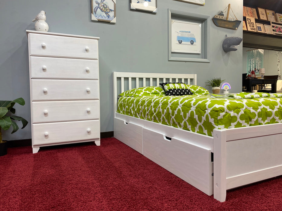 Clearance Molly Monkey Signature 5 Drawer Dresser in White Wash