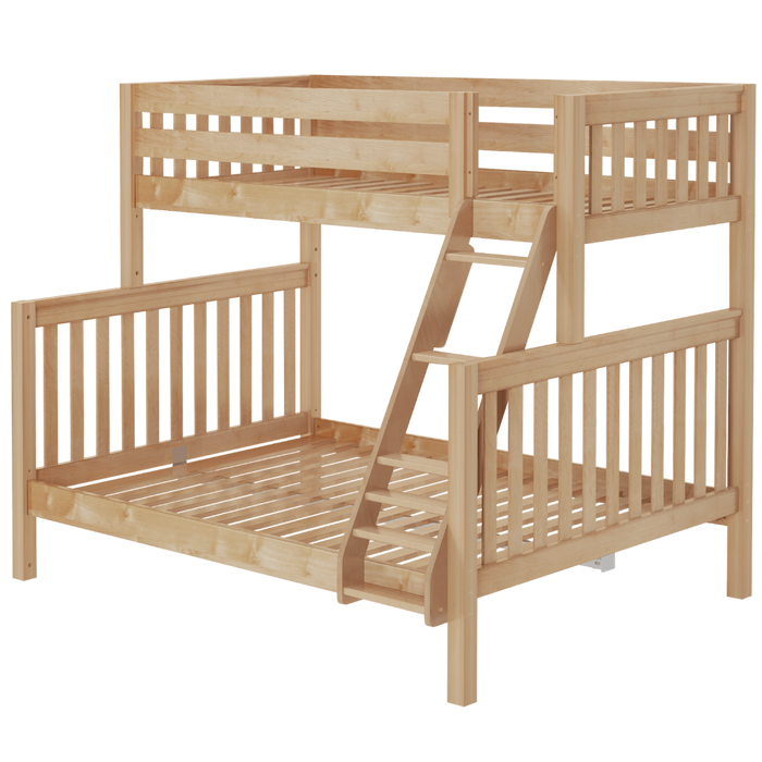 Maxtrix High Twin XL Over Queen Bunk Bed with Ladder (800 Lbs. Rating)