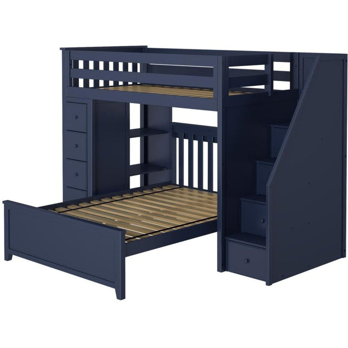 Jackpot Deluxe Staircase Loft Bed Storage + Full Bed