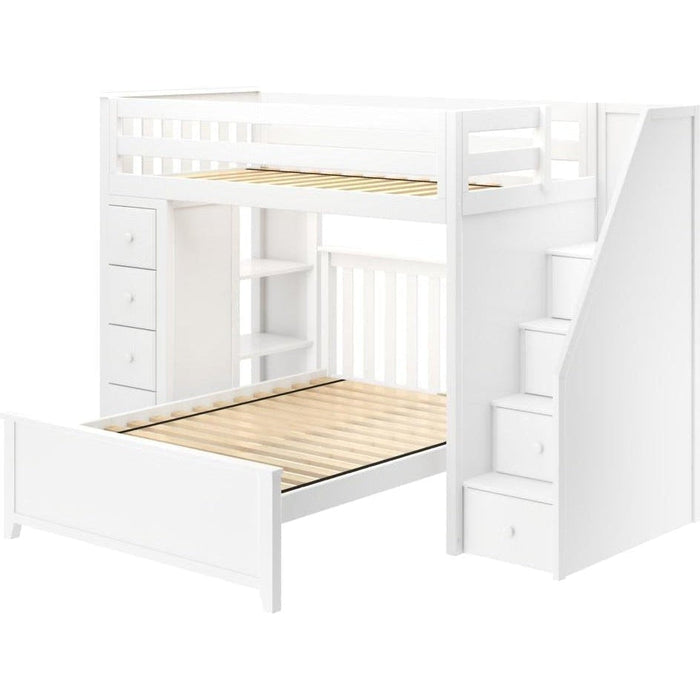 Jackpot Deluxe Staircase Loft Bed Storage + Full Bed