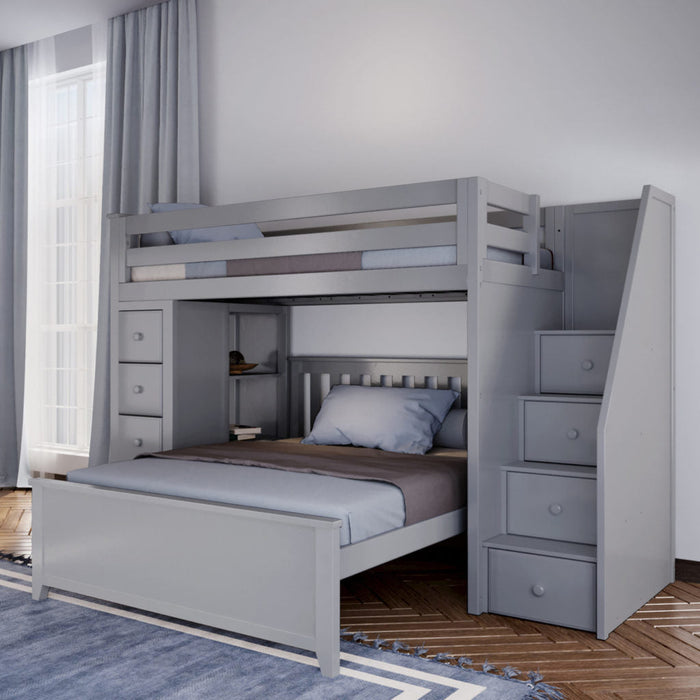 Jackpot Deluxe Staircase Loft Bed Storage + Full Bed