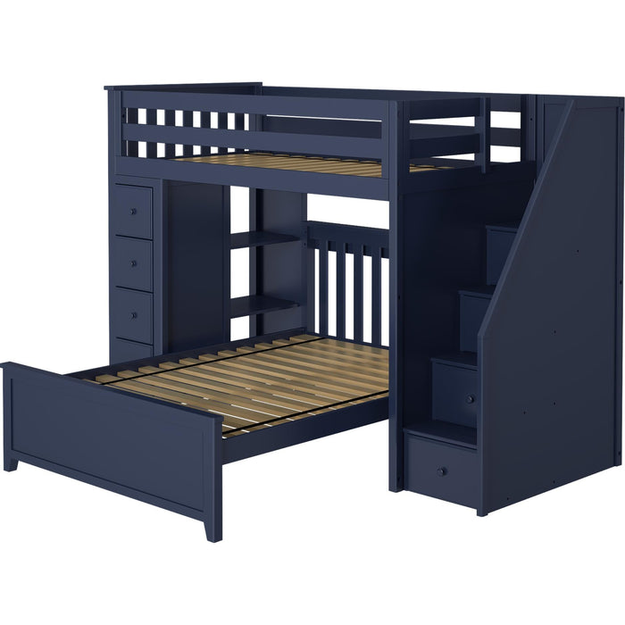 Jackpot Deluxe Staircase Loft Bed Storage + Twin Bed