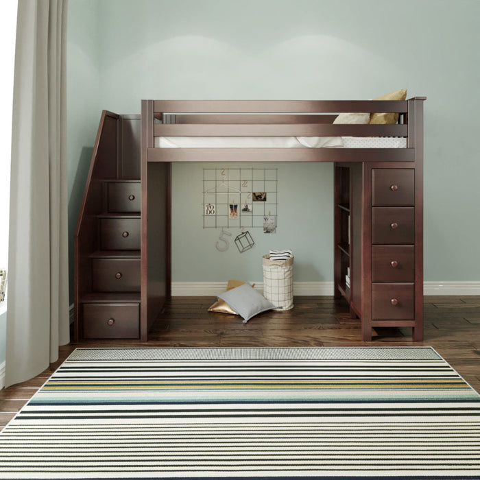 Jackpot Deluxe Staircase Loft Bed Storage