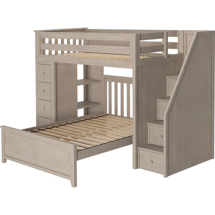 Jackpot Deluxe Staircase Loft Bed Storage + Twin Bed